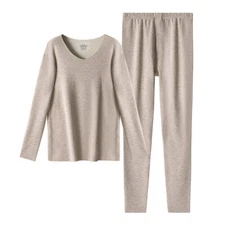 Men's Thermal Underwear Set Soft Fleece Lined Long Johns Winter Warm Base Layer