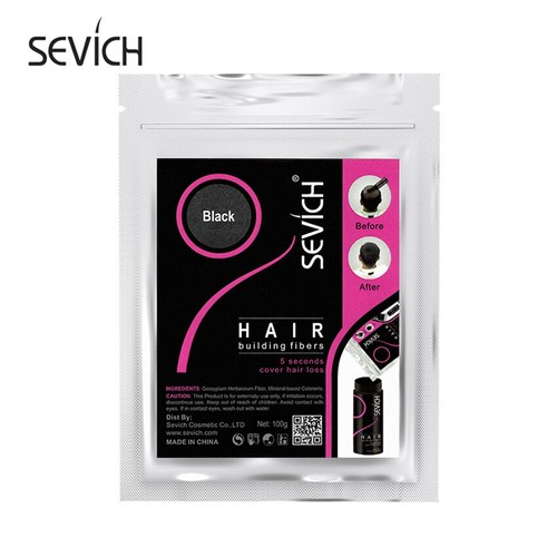 25/50//100 g Corrector de recarga en polvo para el cuidado de la pérdida del cabello Sevich fibras para la construcción del cabello - Imagen 13 de 22