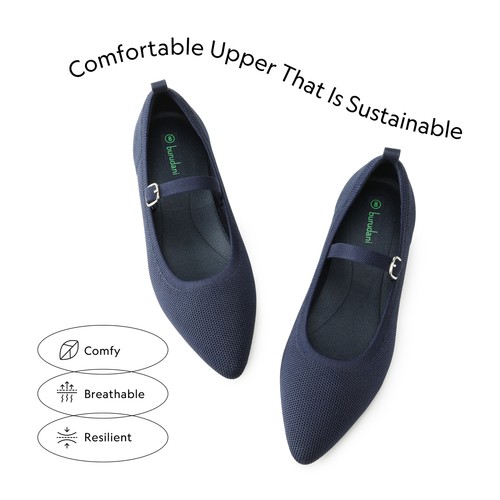 Women Slip On Knit Flat Shoes Pointed Toe Lightweight Casual Office Flat Shoes - Bild 8 von 16