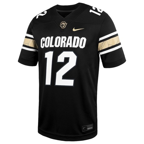 Colorado Buffaloes Travis Hunter #12 Nike Black Official NCAA Alumni Game Jersey - 第 2/3 張圖片
