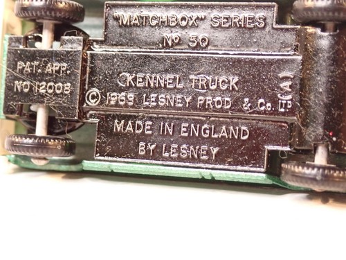 OLD VINTAGE LESNEY MATCHBOX # 50 FORD KENNEL TRUCK 1968 in AMAZING CONDITION - Picture 6 of 6