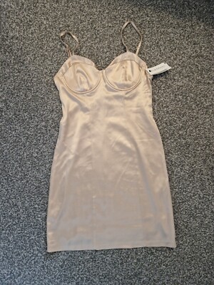 Satin Dress Nude Size 6 Paula Echiverria X Primark