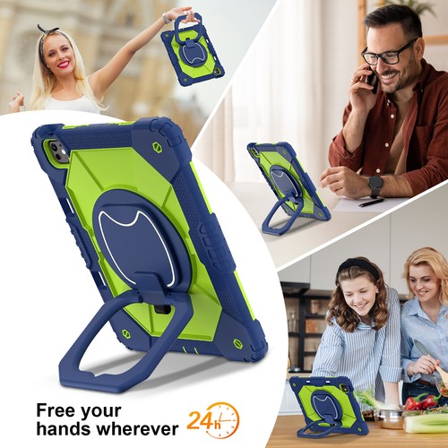 Griff Ring Ständer Hülle + Schultergurt für iPad Air 11"13"/Pro 11"13"/Mini 2024 - Bild 51 von 133
