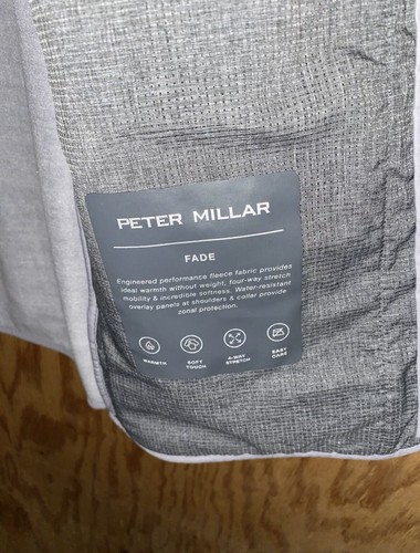 Peter Millar Crown Sport Fade Vest XXL Gale Grey Fleece Performance $225 - Picture 3 of 4