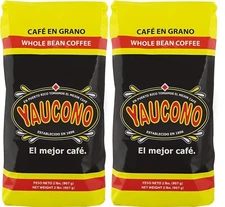 Yaucono Whole Bean Coffee, Medium Roast, Fresh From Puerto Rico, 2 Pound, 2 Pack