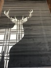 Modern Rugs 8x5 160x230cm Woven Backed Quality rug stag Checked Dark Grey Rug