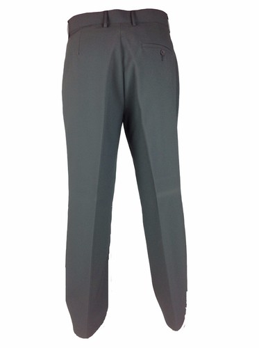 Mens Panama Plain Regular Fitting Trousers Smart Classic Formal Pant Bottoms NEW - Picture 5 of 9