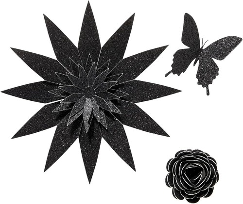 24 Sheets Black Glitter Cardstock Paper for DIY Birthday Cards 8.5 x 11 In - Picture 5 of 11