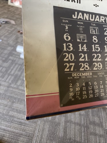 Rare VTG Beaver Springs Pa Farm Chicks Palomino 1952 Calendar - Picture 7 of 11