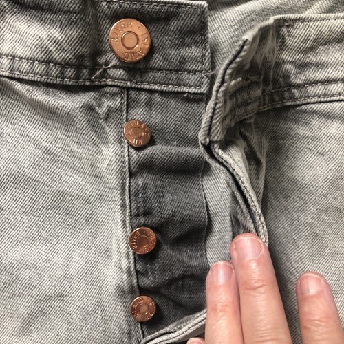 River Island Size 16 Grey Denim Shorts Tagged - Picture 8 of 14