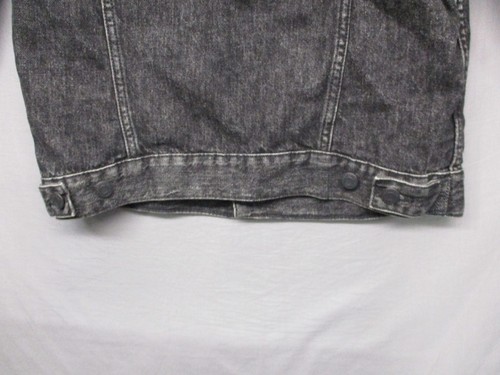 Gap Washed Black Denim Jacket With Hood Unisex Size Extra Large - Picture 8 of 10