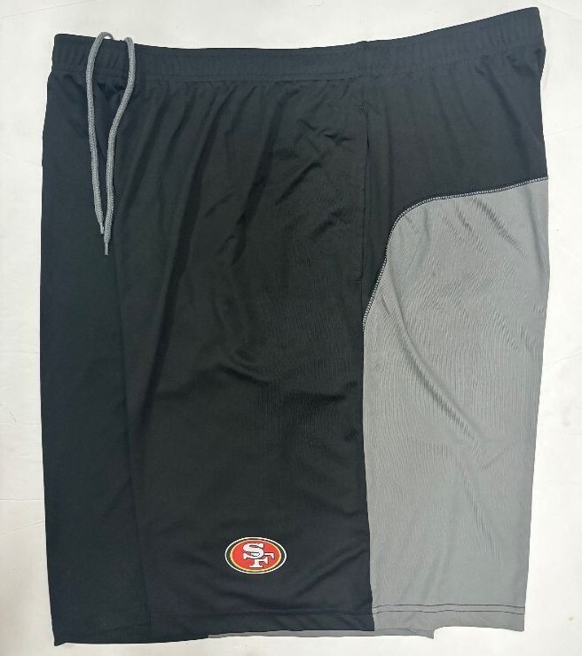 KANSAS CITY CHIEFS BLACK GREY MAJESTIC MENS PERFORMANCE SHORTS DRI FIT NEW