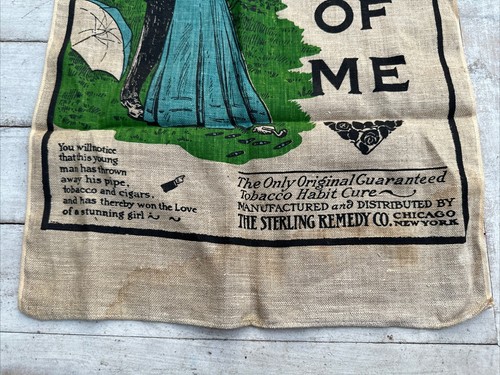 Vintage Sterling Remedy Company Cloth Banner Sign Tobacco Habit Cure No-To-Bac - Picture 4 of 11