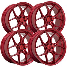 (Set of 4) Asanti ABL-37 Monarch 22x9 5x120 +38mm Candy Red Wheels Rims 22" Inch
