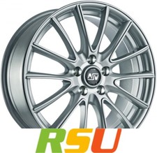 MSW MSW 86 full silver 6x15" ET22 LK4 108 ML 65.06 Alufelgen 15 Zoll