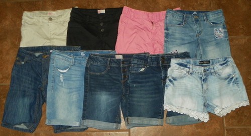 9 Girls Denim Jeans SHORTS Bermuda Size 12 SO American Heritage OLD NAVY Mudd - Picture 1 of 10