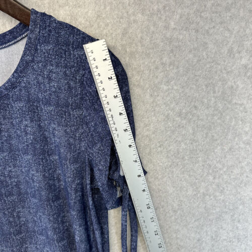 Tacera Damen Petite T-Shirt Kleid Größe PS Blau Kurzarm Bindeärmel - Bild 7 von 9