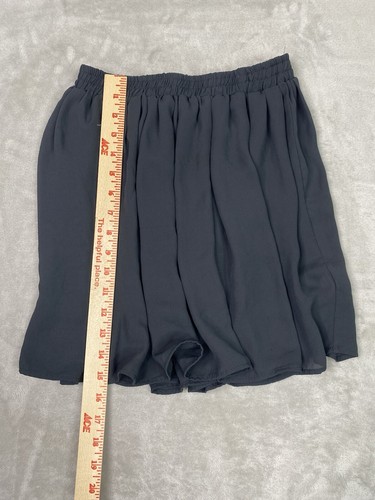 Brandy Melville Sheer Mini Skirt Pleated Flowy Black One Size Elastic Waist - Picture 5 of 6