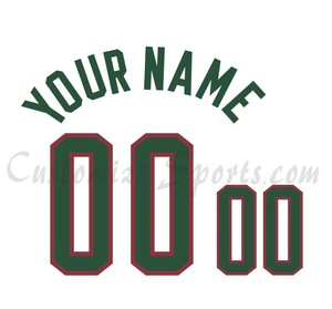 Milwaukee Bucks Customized Number Kit for 2006-2015 White ...