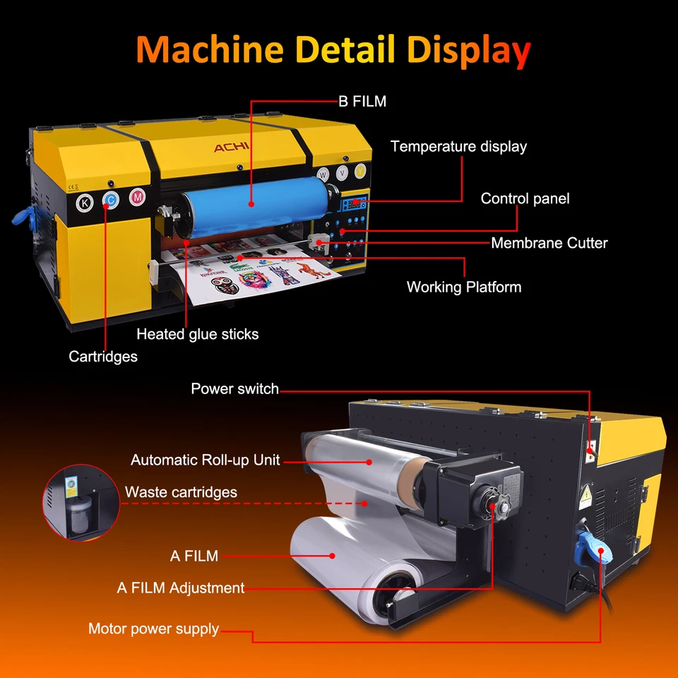 🔥A3 UV DTF Sticker Printer Double XP600 Head Transfer Sticker Printing AB Film - Bild 2 von 4