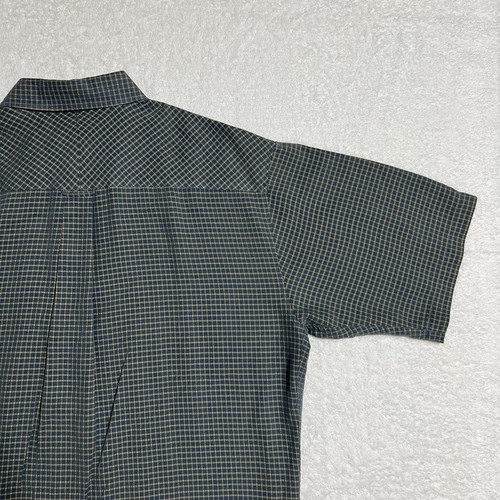 Bugatchi Uomo Shirt Men's XL Blue Multi Window Pane Plaid Casual Button Up Modal - Picture 16 of 17