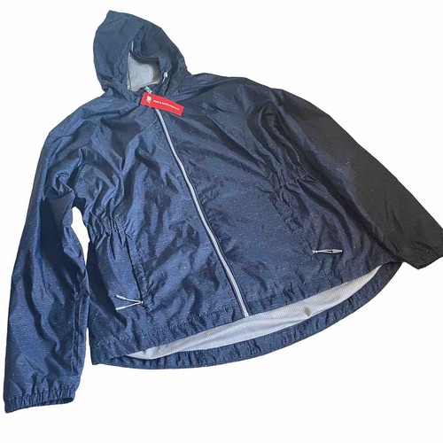 New Balance Windbreaker Jacket Womens ExtraLarge Blue Hooded Full Zip Pockets - Picture 8 of 11