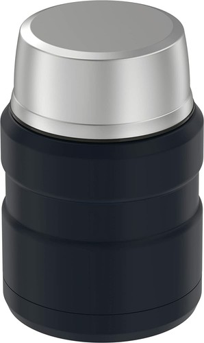 THERMOS Stainless King Vacuum-Insulated Food Jar with Spoon, 16 Ounce, Matte Blu - Bild 2 von 6