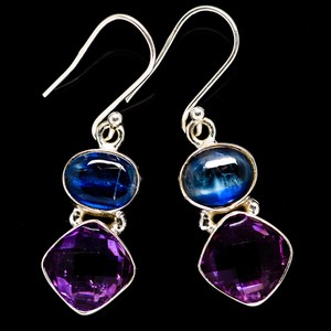 Amethyst-Kyanite-925-Sterling-Silver-Earrings-1-5-8-034-Jewelry-E383372F