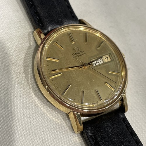Rare Omega Geneve Gold Dial Automatic Day Date 1022 Movement Watch MENS 35MM - Picture 8 of 12
