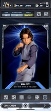 Topps Star Wars Digital Card Trader Tier 7 - Laser Burst Blue Boba Fett - S3