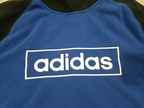 Youth Boys XL Adidas Blue Black Hoodie - Picture 2 of 7