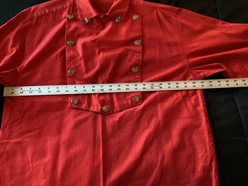 Vintage Shelbi Ranch Shirt, Adult Large, Red Bib Front, Western Reenactment. - Picture 7 of 10