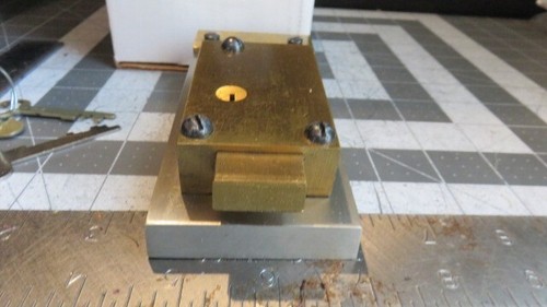 Antique L.L. Bates 1886 Safety Deposit Box Door, Hinges 2 Op & 1 Guard Key #424 - Picture 4 of 4