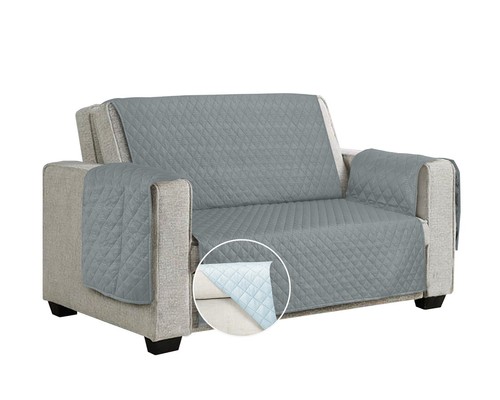 Sofa Slip Covers Reversible Non-Waterproof Quilted Elastic Protector Couch Cover - Picture 15 of 105