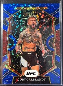 2021 Panini Select UFC Concourse Level Blue Disco Prizm of Cody Garbrandt #/99