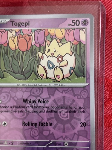 Reverse HOLO 83/197 Togepi : SV03 Obsidian Flames Pokemon TCG Reverse HOLO - Picture 2 of 7