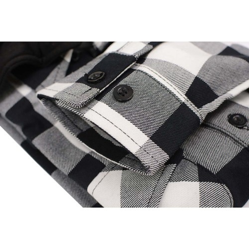Milwaukee Leather 11629 Men's Flanel Plaid Long Sleeve Cotton Button Down Hoodie - Picture 8 of 11