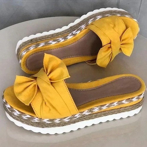 Women Heels Sandals with Wedges Shoes Woman Flower Platform Slippers Summer New - Picture 15 of 31