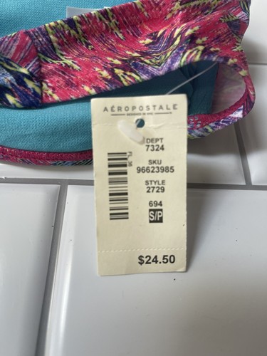 NEU Aeropostale Bikini Badeanzug Oberteil Bandeau Damengröße Small abnehmbare Träger - Bild 4 von 9
