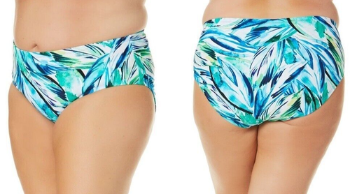 Parte inferior de natación Terra & Sky para mujer talla grande 0X 14W tiro medio azul tierra nueva con etiquetas - Imagen 10 de 18