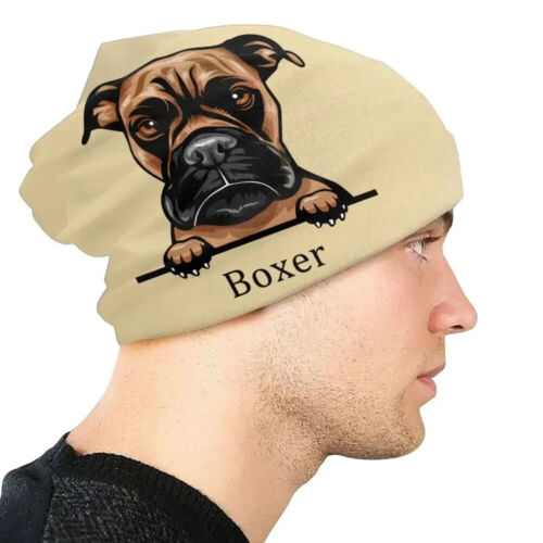 Boxer Reversible Gorro Skully Sombrero Calavera Perro Amante Regalo Invierno Tejido Damas Reino Unido - Imagen 3 de 5