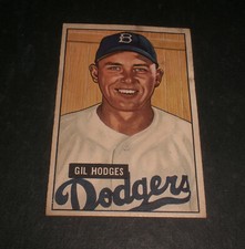 1951 GIL HODGES BOWMAN BASEBALL CARD No. 7