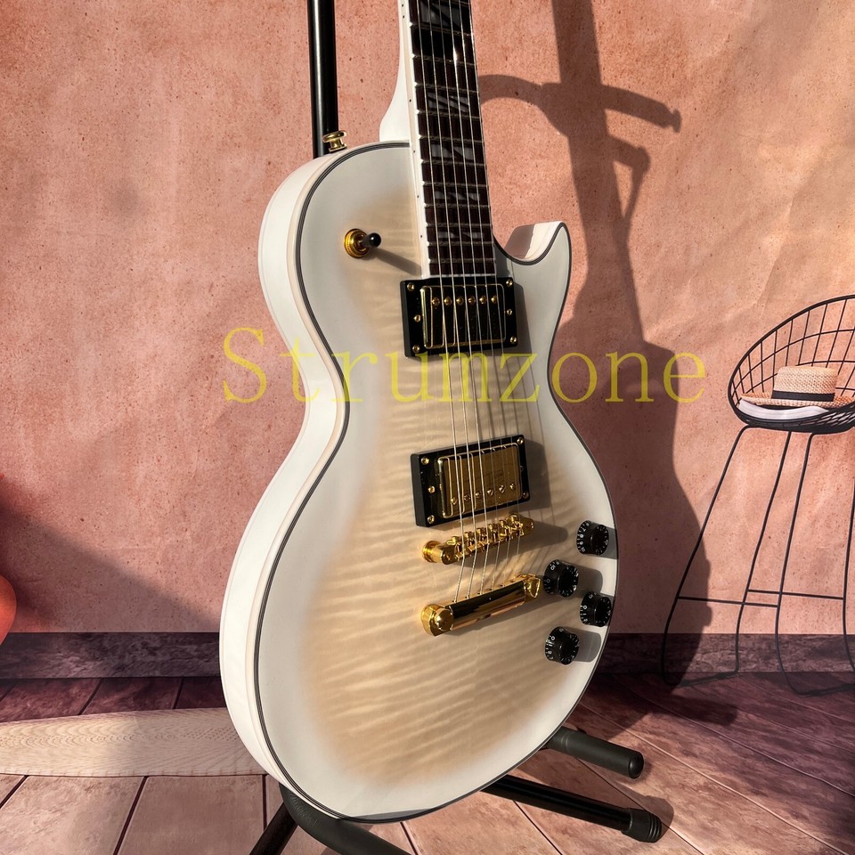 Standard LP Electric Guitar Mahogany Solid Body Maple Top Gold Hardware