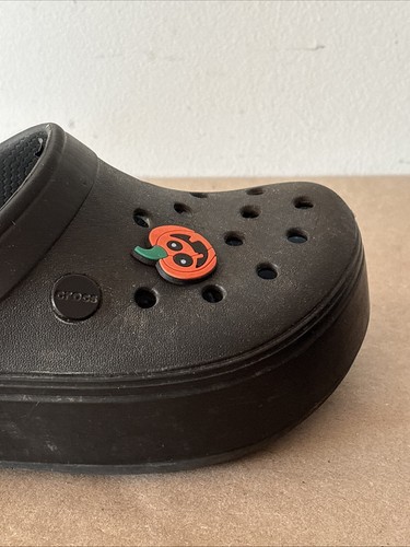 Crocs crocband Women's Shoes Sz 6 Black Rubber Low Wedge Clogs - Picture 9 of 16