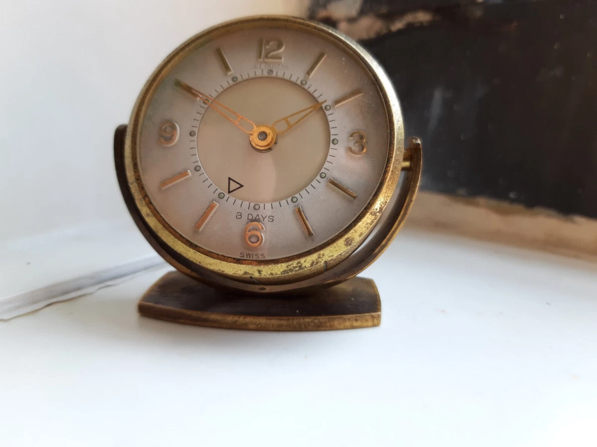 Lecoultre 8 day alarm clock sales