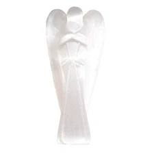 CHARGED 2.25" Selenite Angel Natural Crystal Hand-Carved Angel Peaceful Energy! 