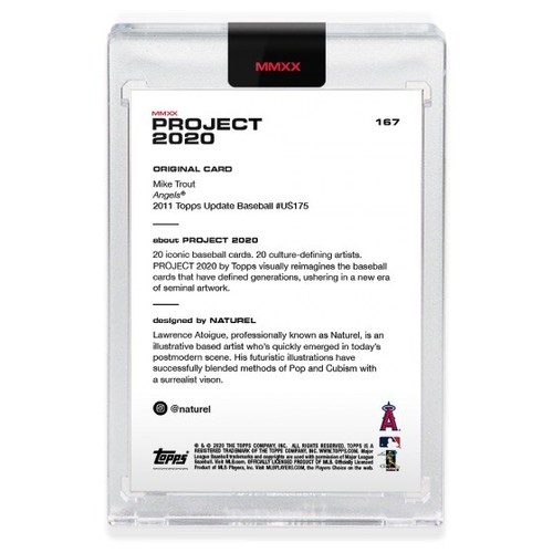 Topps PROJECT 2020 Card #167 Mike Trout by Naturel Pre-Sell W/Box RC - Picture 3 of 3