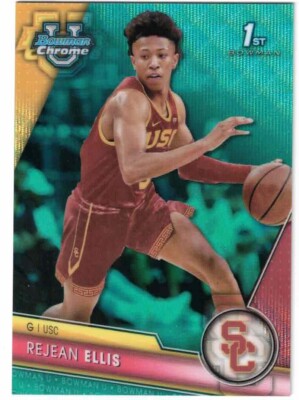 BOOGIE ELLIS 23/24 Bowman Chrome U University 1st AQUA SHIMMER Refractor /299