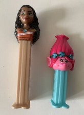 PEZ Trolls Poppy Blue Pink / Moana Set Of 2
