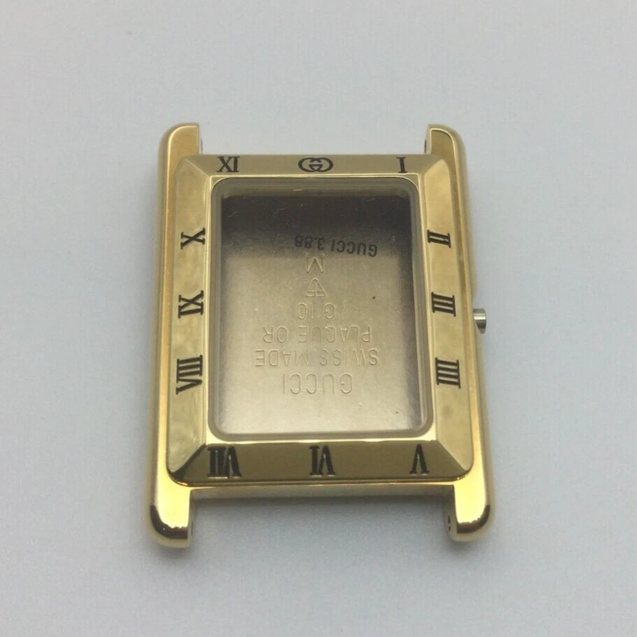 BOITIER DE MONTRE COMPLET NEUF GUCCI 4200L 4200FL OR JAUNE